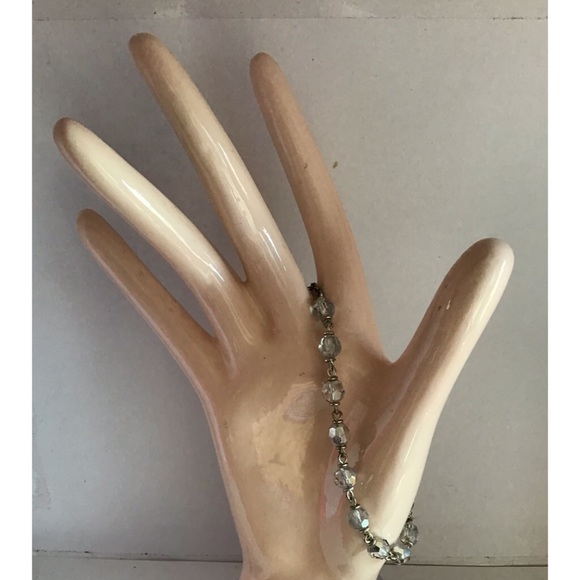 6 1/2” Crystal AB Faceted Glass Beaded Bracelet - Picture 5 of 8